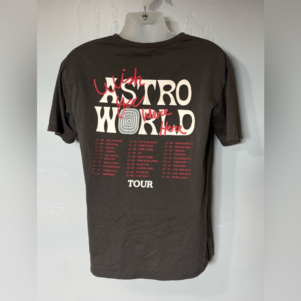 Travis Scott Astroworld Tour Sicko Mode Wish You Were Here Shirt Mens S Gray